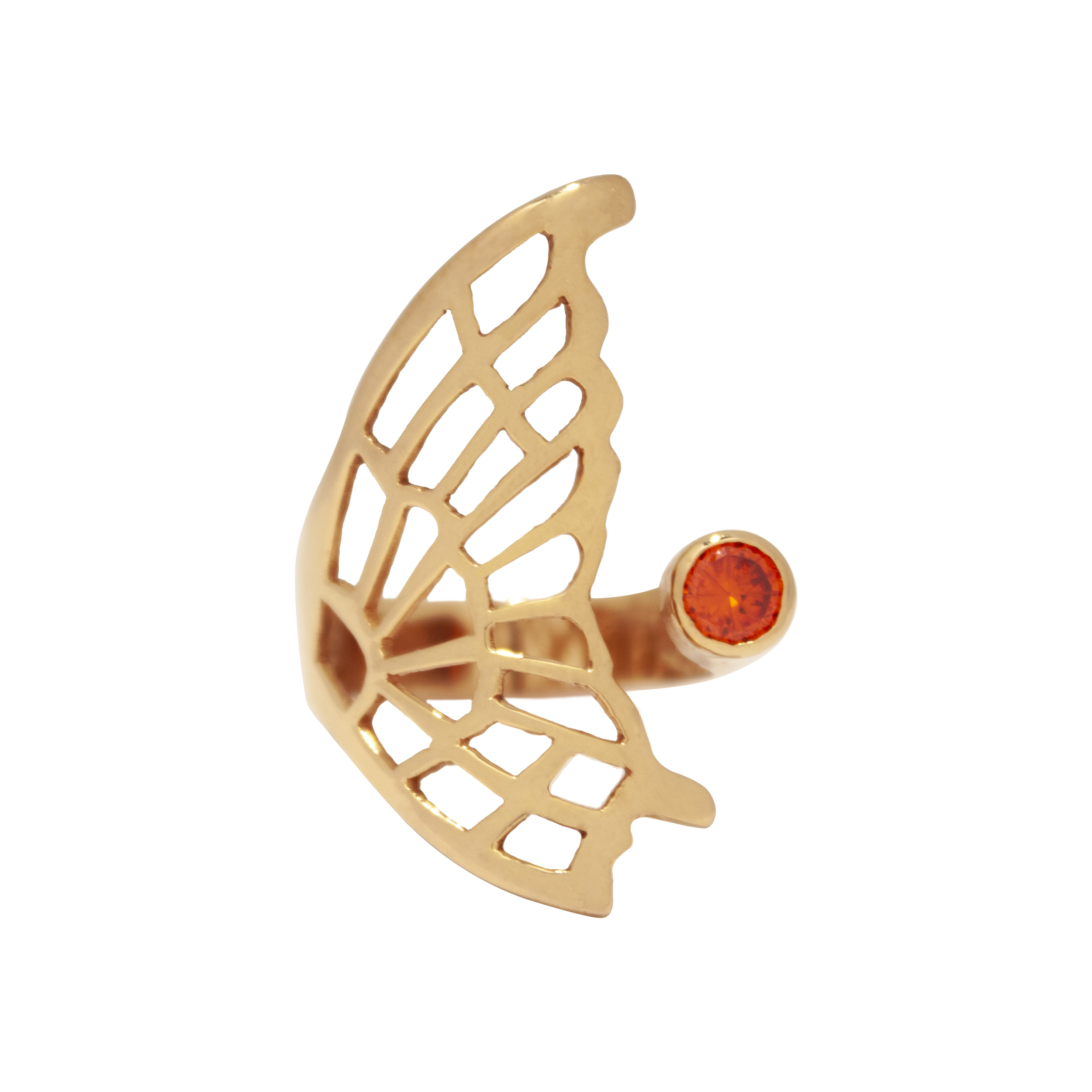 انگشتر طلا 18 عیار زنانه تلالو مدل بال پروانه