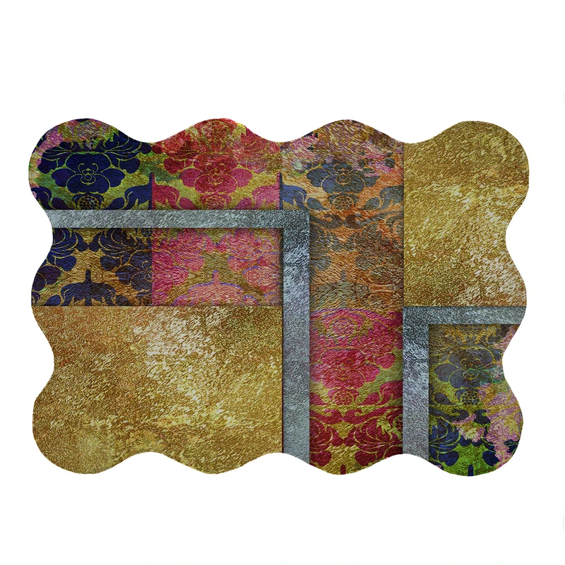 پادری مدل دالبر طرح گل کد 5273 سایز 80x110 سانتی متر