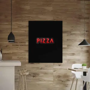 چراغ دیواری نئون دیزاین طرح Pizza-Text_RD