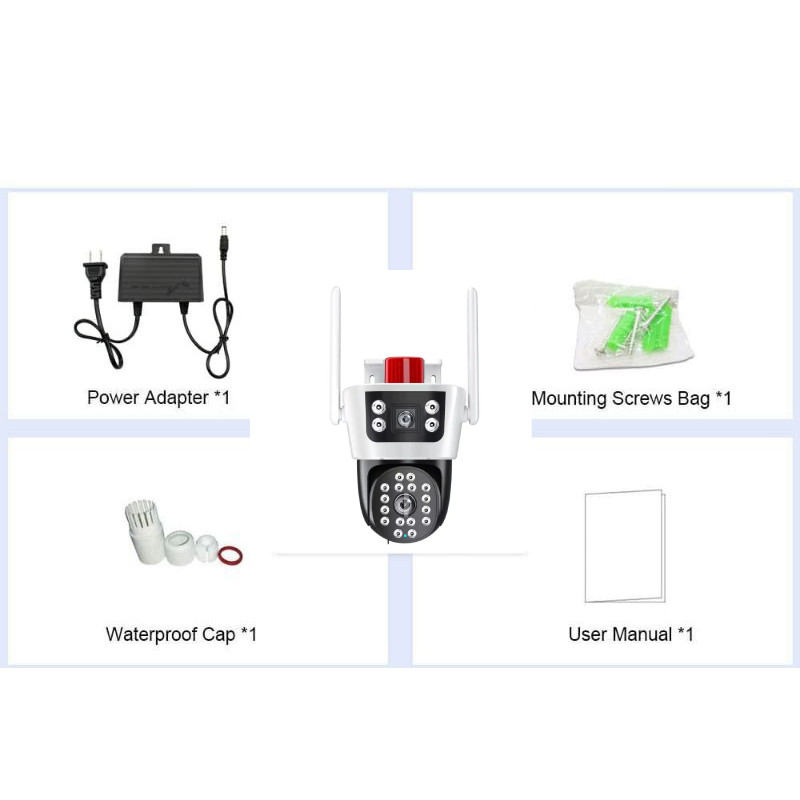 دوربین مداربسته تحت شبکه مدل سیمکارتی چرخشی 2 تصویر 2K-V380
