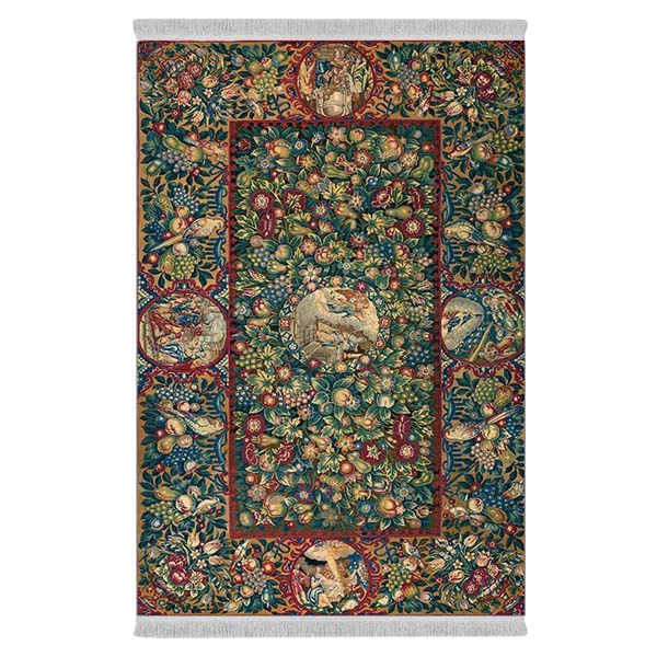 فرش پارچه‌ای دفه مدل فرشینه طرح مدرن کد 8092