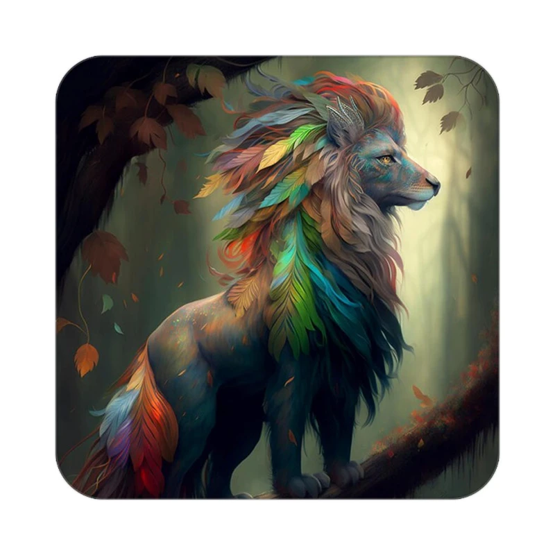 زیر لیوانی کاکتی طرح شیر مدل mp23928