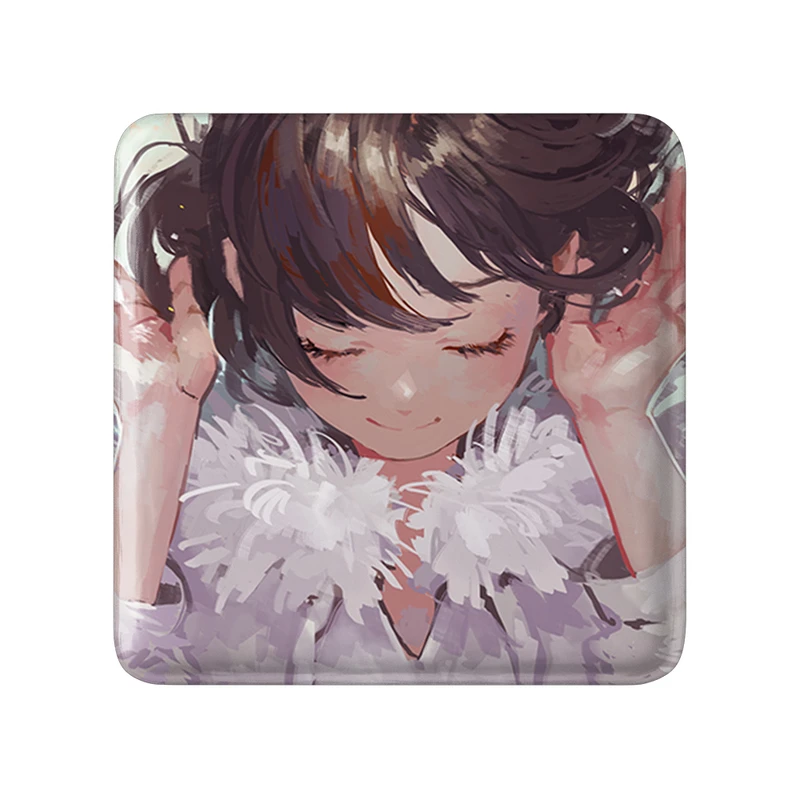 مگنت خندالو طرح دختر انیمه ای  مدل مربعی کد 18096