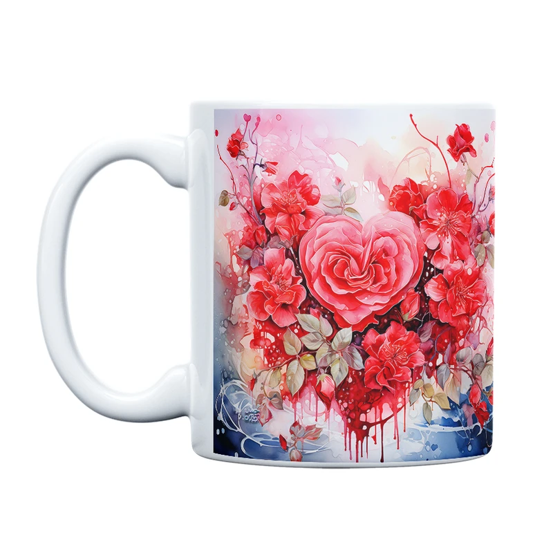 ماگ حس آمیزی طرح عاشقانه مدل قلب زیبا کد 70