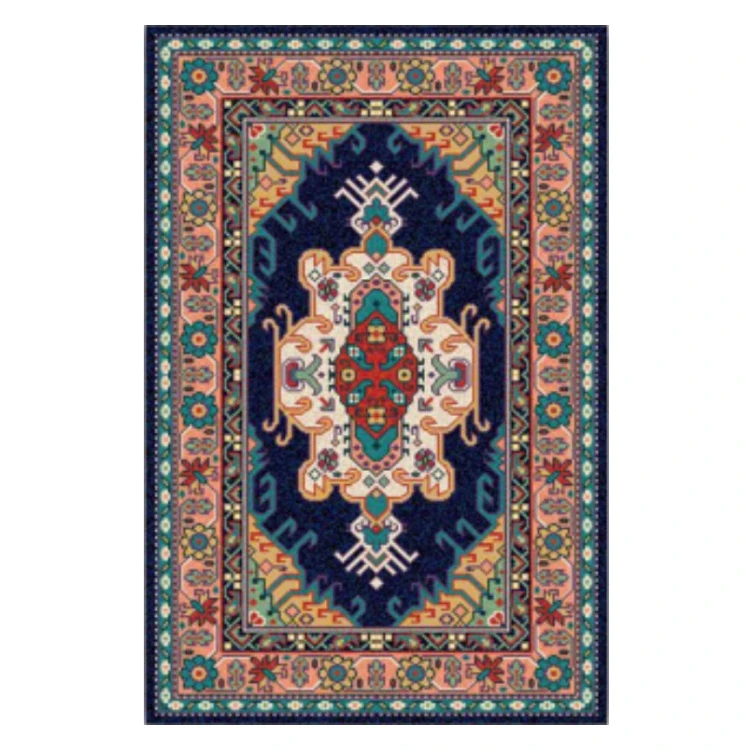 فرش پارچه‌ای مدل سنتی ارغوان بهشتی