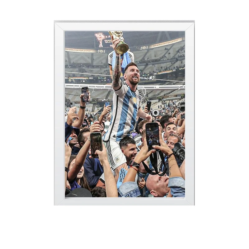 تابلو مدل میس فریم دیواری فوتبال پاری سن ژرمن لیونل مسی