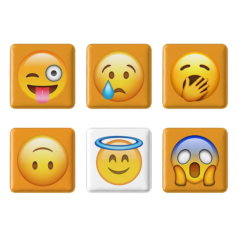 مگنت خندالو طرح ایموجی Emoji کد 1558B مجموعه 6 عددی