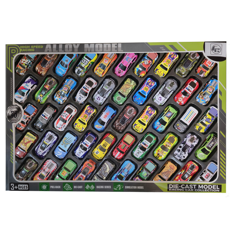 ماشین بازی مدل Racing Car Collection کد 1-668 مجموعه 50 عددی