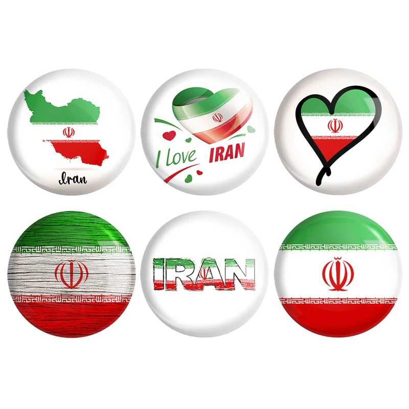 مگنت خندالو طرح پرچم ایران کد 1211B مجموعه 6 عددی