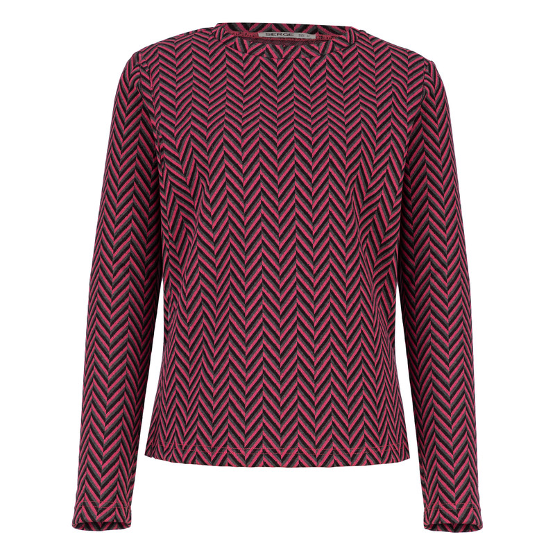 بلوز آستین بلند یقه گرد زنانه سرژه مدل 203453 رنگ بنفش