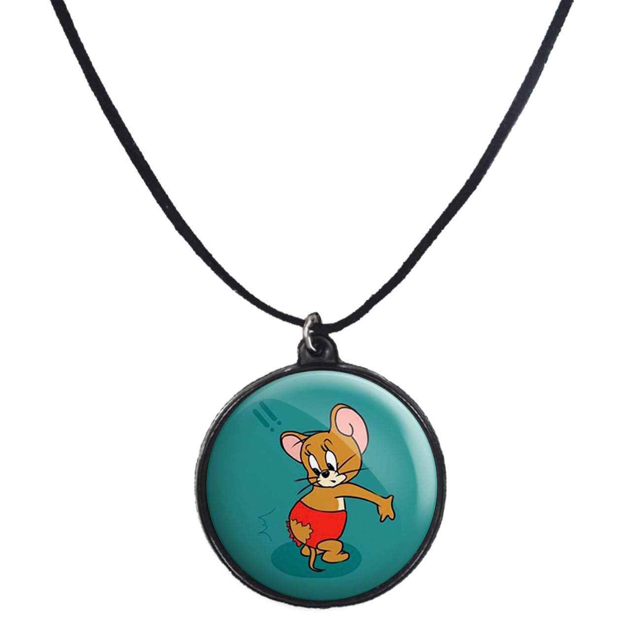 گردنبند پرمانه طرح تام و جری کد pmb.10838 مدل دو طرفه