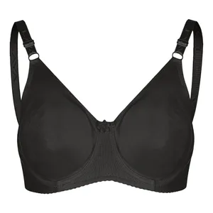 سوتین زنانه بالکنی لعیا مدل نخ پنبه پرسی فنردار