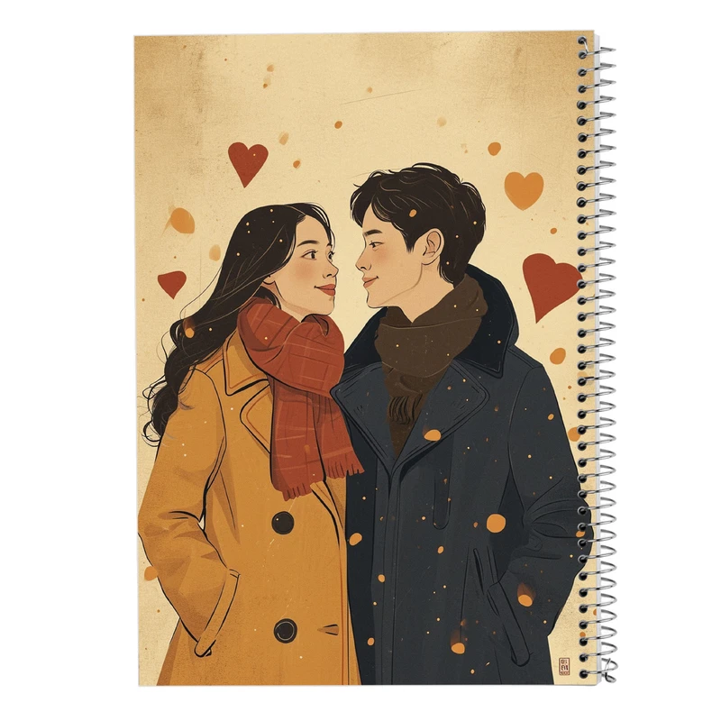 دفتر ژورنال نویسی 50 برگ مدوپد مدل نقطه ای طرح عاشقانه love کد DF14135