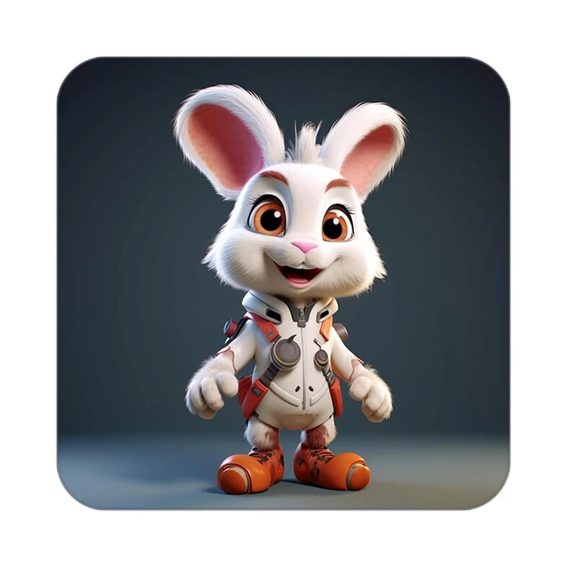 زیر لیوانی کاکتی طرح حیوانات کارتونی مدل mp27226