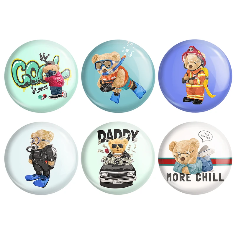 مگنت خندالو طرح تدی Teddy کد 1681B مجموعه 6 عددی