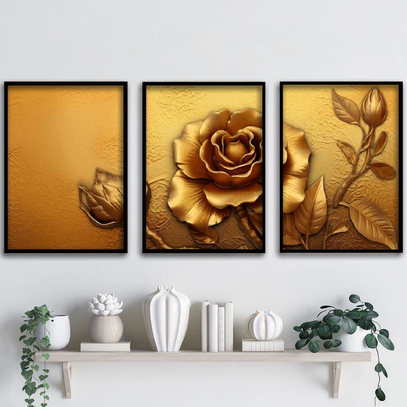 تابلو آتریسا طرح آبستره مدل ATA34 مجموعه 3 عددی 