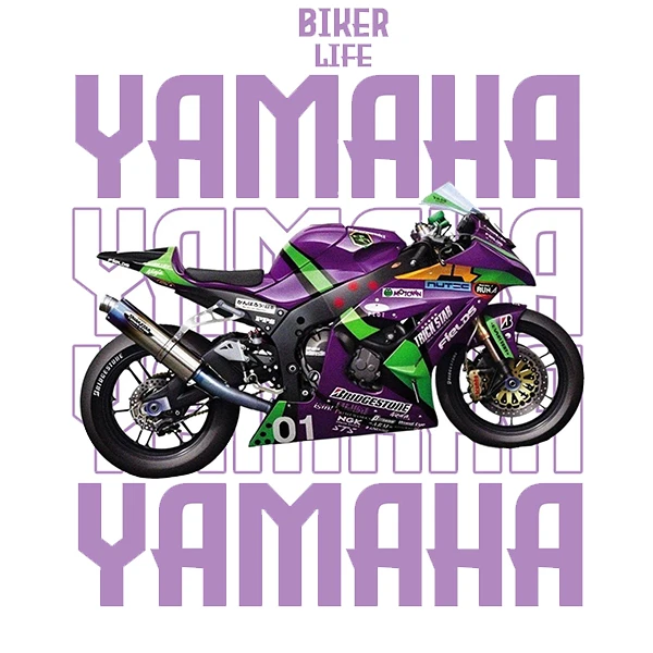 استیکر پارچه و لباس پاد آفرین طرح موتورسیکلت سنگین کد 3746