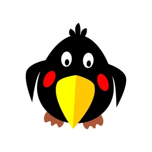 استیکر چوبی کودک مدل کلاغ کد 001