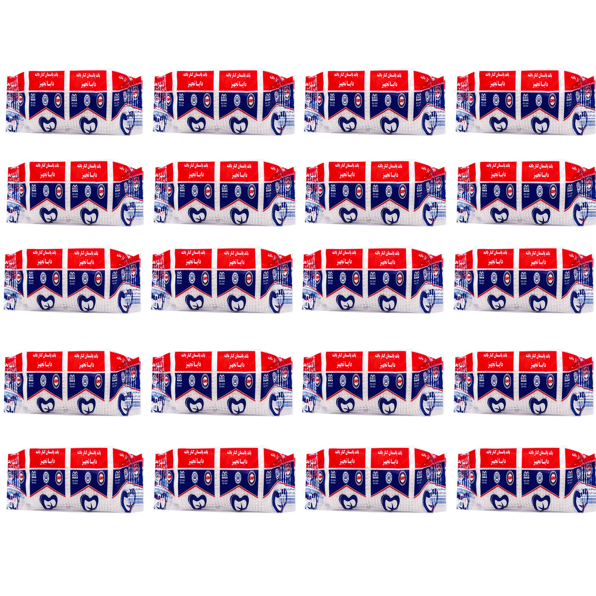 باند پانسمان دایا تجهیز استوار مدل کنار بافت 10 سانتی متر مجموعه 20 عددی