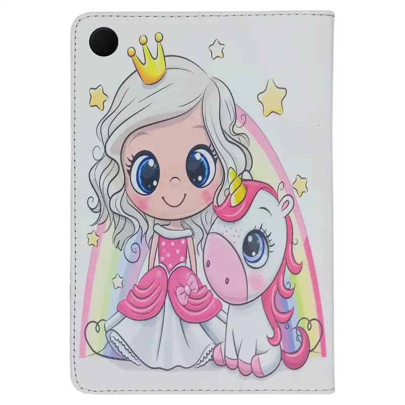 کیف کلاسوری طرح یونی کورن و دختر پرنسس کد TB305 مناسب برای تبلت سامسونگ Galaxy Tab A8 10.5 / X200 / X205