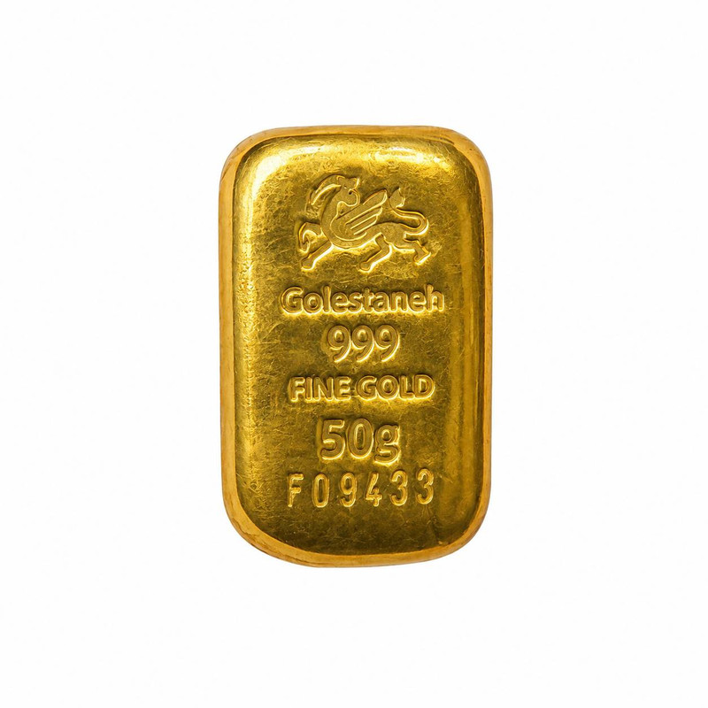 شمش طلای فیزیکی 24 عیار سین سان مدل گلستانه SN50