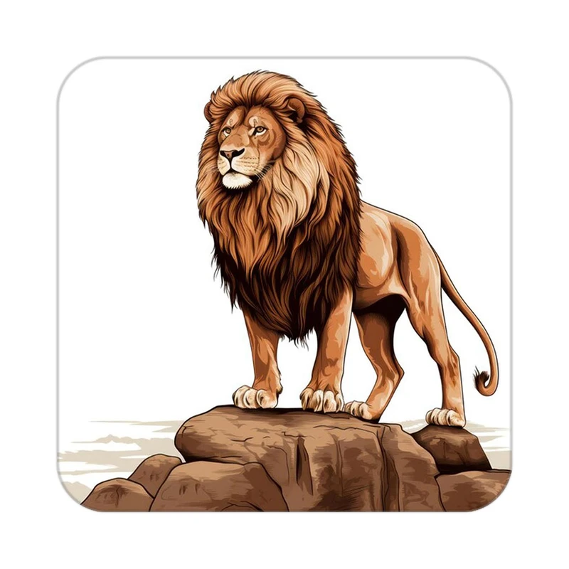 زیر لیوانی کاکتی طرح شیر مدل mp23736