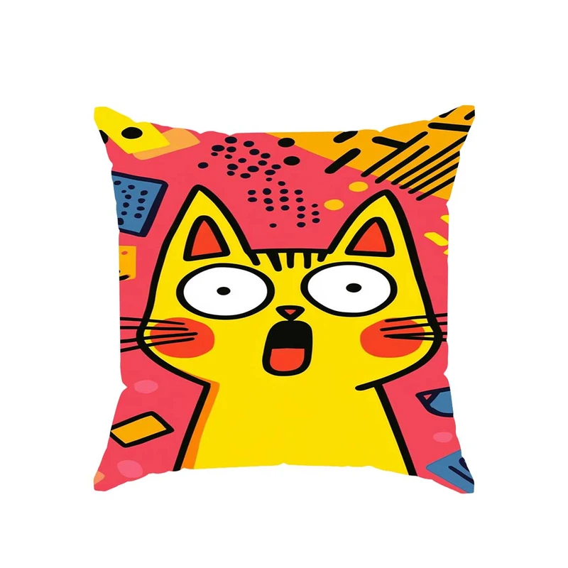 کوسن پاد آفرین مدل فانتزی طرح گربه بامزه کد 2136