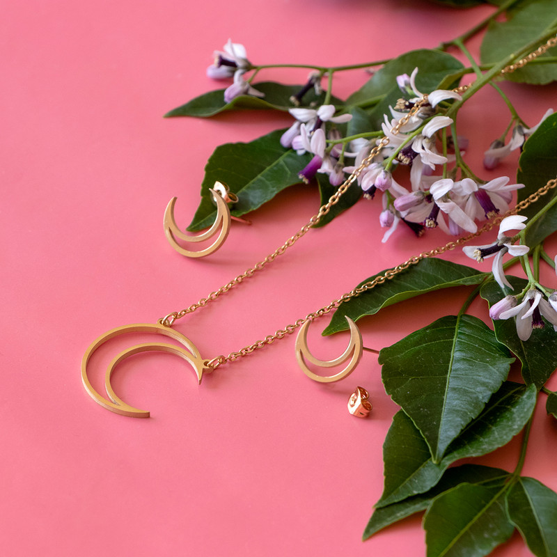 نیم ست زنانه طرح ماه کد tdn353