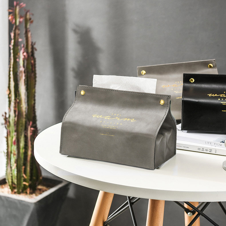 جای دستمال کاغذی مدل چرمی