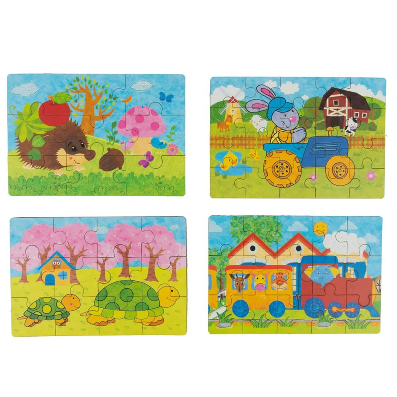 پازل 56 تکه مدل حیوانات مجموعه 4 عددی