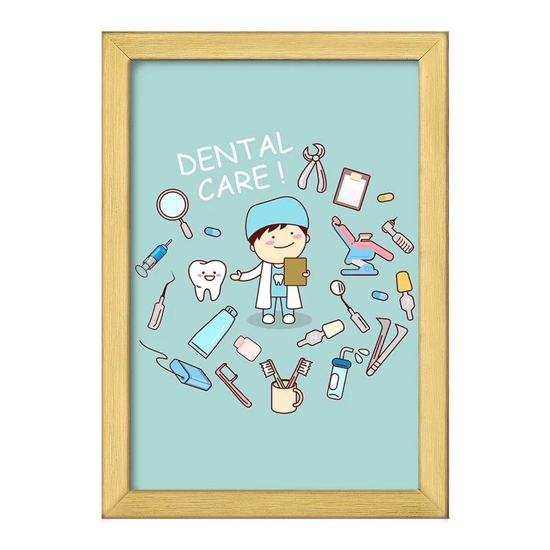 تابلو خندالو طرح دندان و دندان پزشکی کودکانه کد 36691