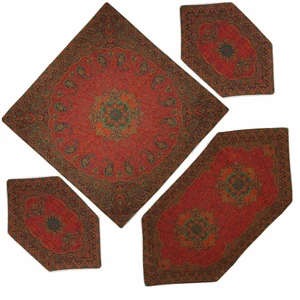 ست 4 تکه رومیزی ترمه مدل نسترن کد WRD4-4