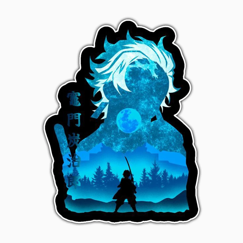 استیکر لپ تاپ و موبایل بووم طرح انیمه Demon Slayer مدل Tanjiro کد MD58