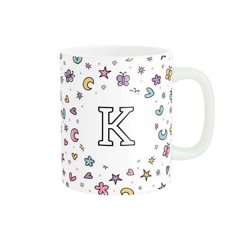 ماگ پاد آفرین مدل اسم شخصی فانتزی طرح اول اسم حرف K کد p11441