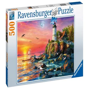 پازل 500 تکه راونزبرگر مدل فانوس دریایی در غروب خورشید