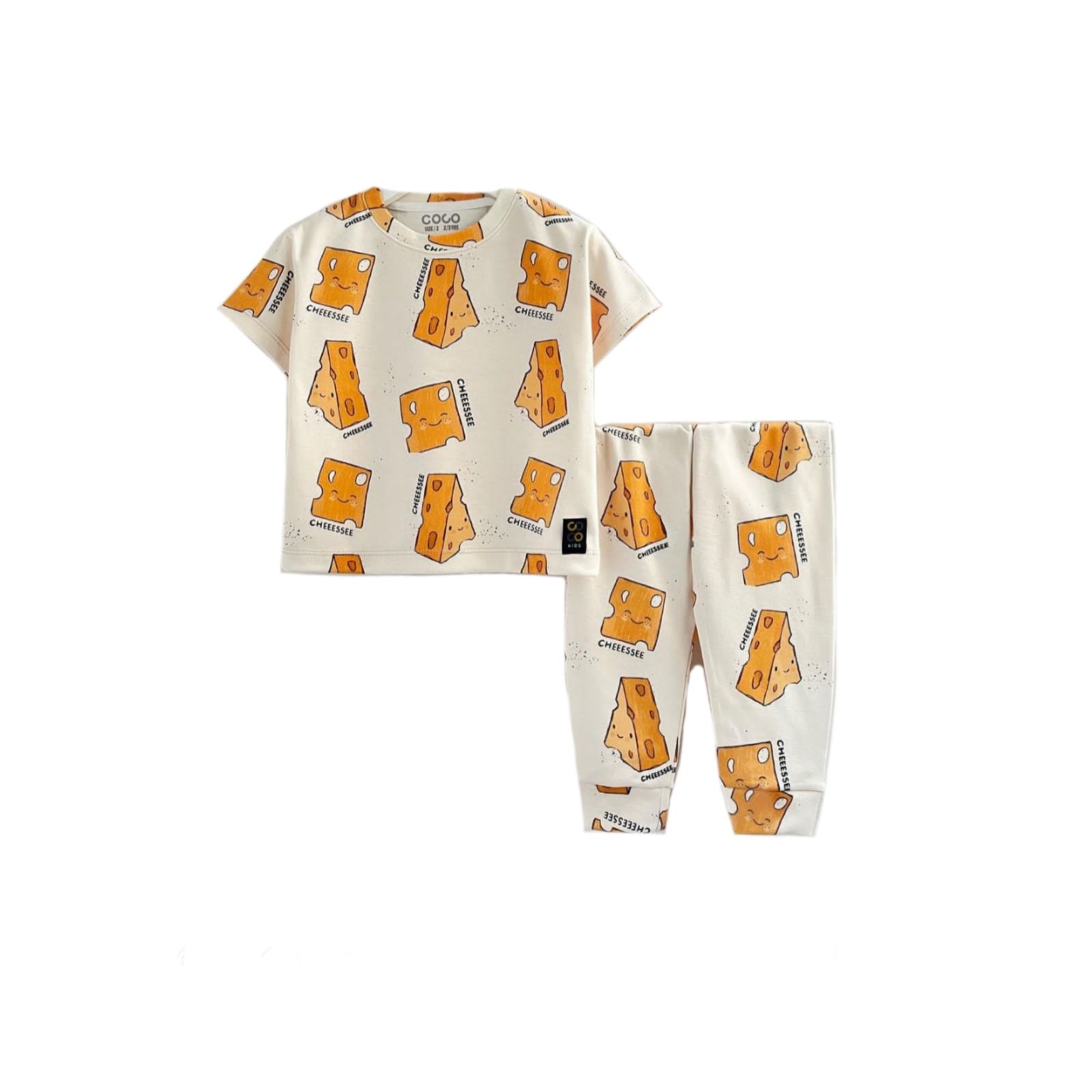 ست تی شرت و شلوار بچگانه مدل پنیر کد 0425 -  - 1