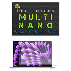 Multi Nano X-S2M Model Anti Reflex Screen Protector For Apple MacBook Air 15 M2 15.3 Inch 2023 Laptop Pack Of 2