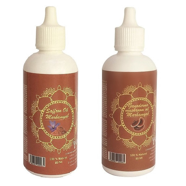 روغن تقویت کننده مو ، مژه و ابرو مرهم یاب مدل زعفران و گانودرما حجم 80 میلی لیتر مجموعه 2 عددی روغن تقویت کننده مو ، مژه و ابرو مرهم یاب مدل زعفران و گانودرما حجم 80 میلی لیتر مجموعه 2 عددی