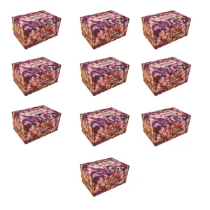 دستمال کاغذی 150 برگ ساپلکس طرح گل کد K-100 بسته 10 عددی