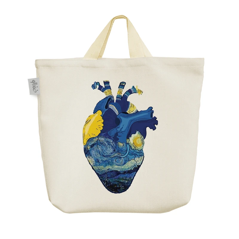 ساک خرید خندالو مدل قلب ونسان ونگوک کد 6584