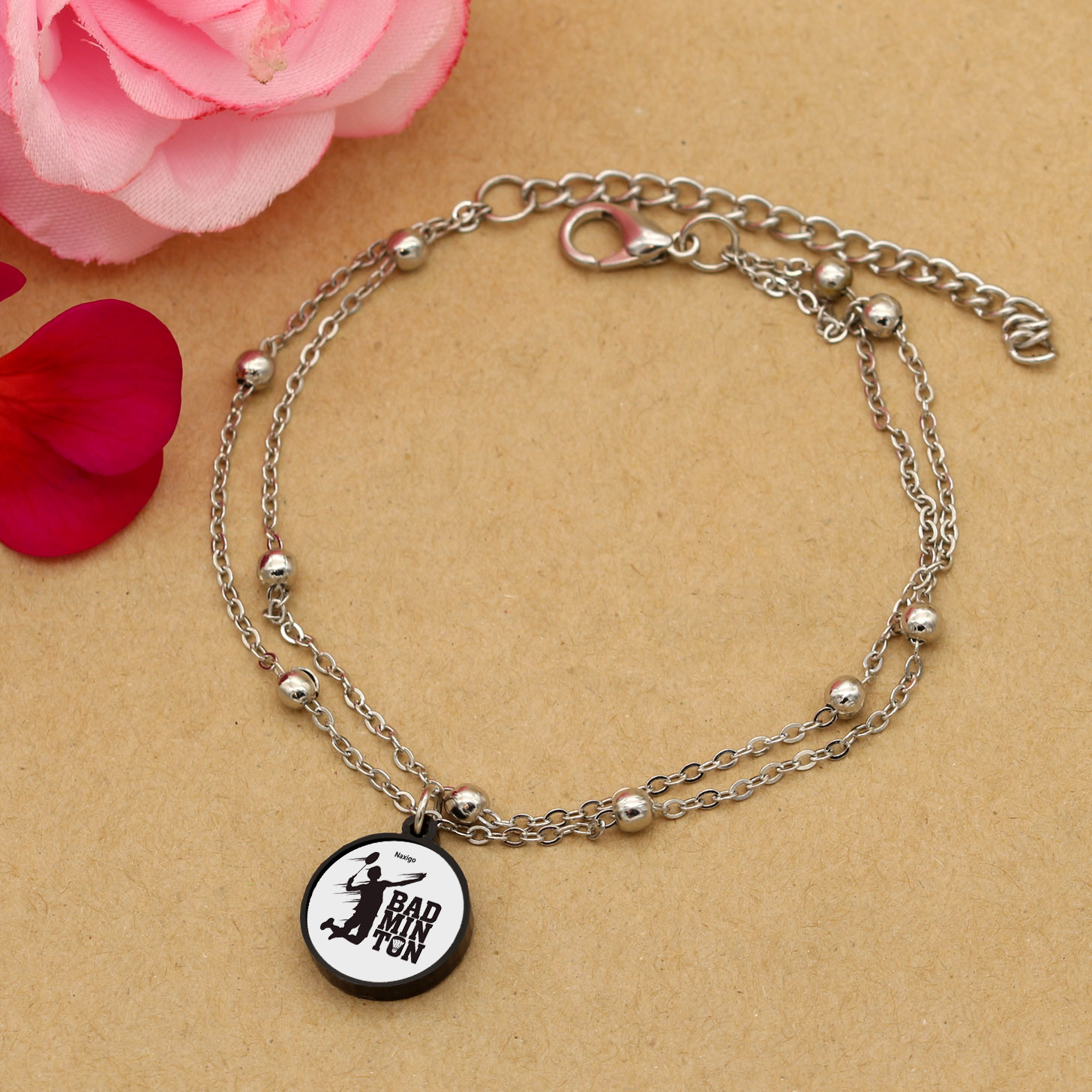 پابند زنانه ناکسیگو مدل شب تاب طرح بدمینتون کد LB7410