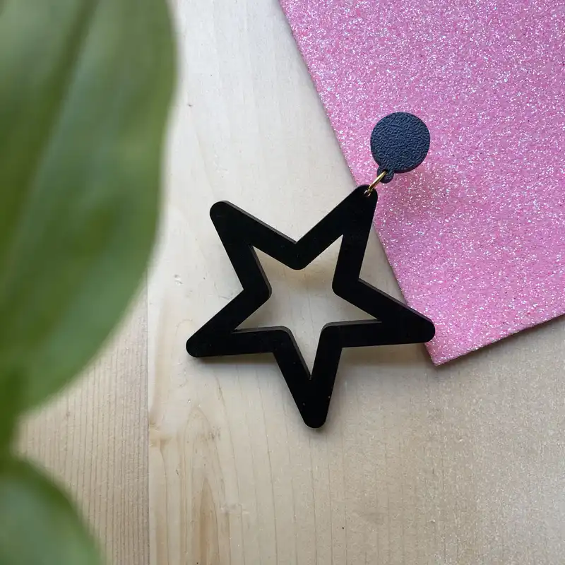 گوشواره زنانه مستر راد مدل ستاره ای کد P-B