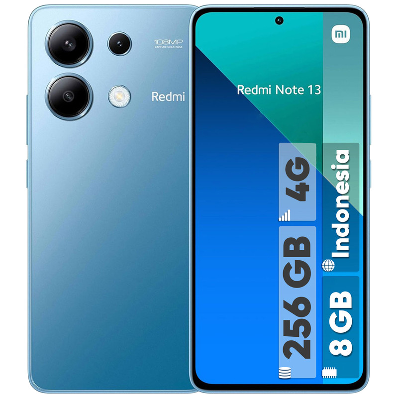 گوشی موبایل شیائومی مدل Redmi Note 13 4G دو سیم کارت ظرفیت 256 گیگابایت و رم 8 گیگابایت - پک اندونزی و رام گلوبال
