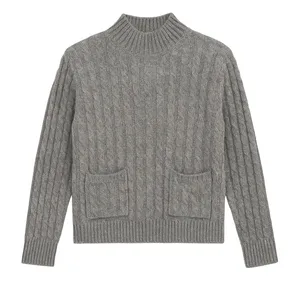 پلیور یقه ایستاده زنانه کد 2352