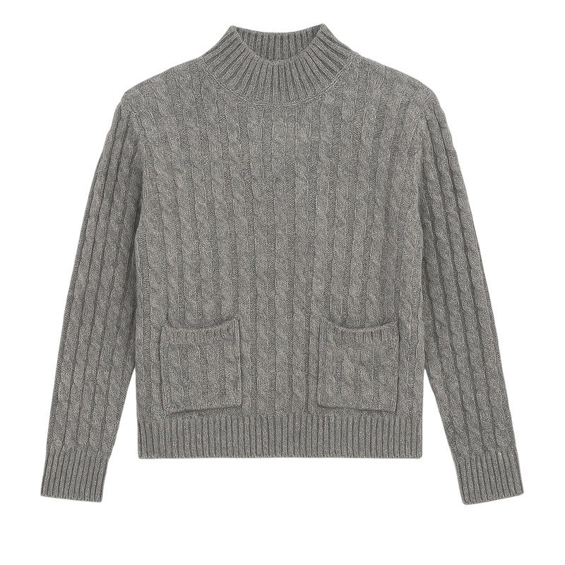 پلیور یقه ایستاده زنانه کد 2352