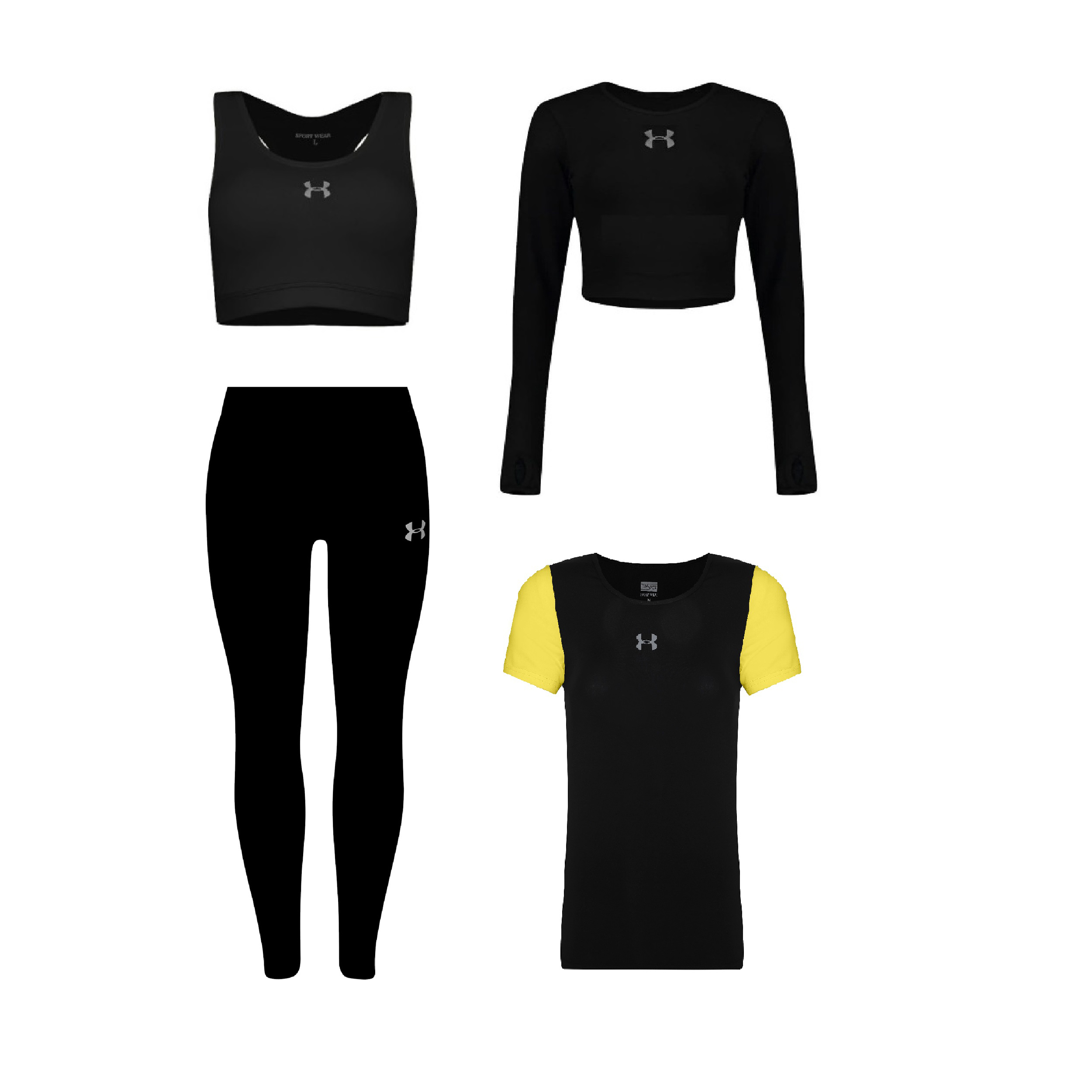 ست 4 تکه لباس ورزشی زنانه مدل 2801-63-7101