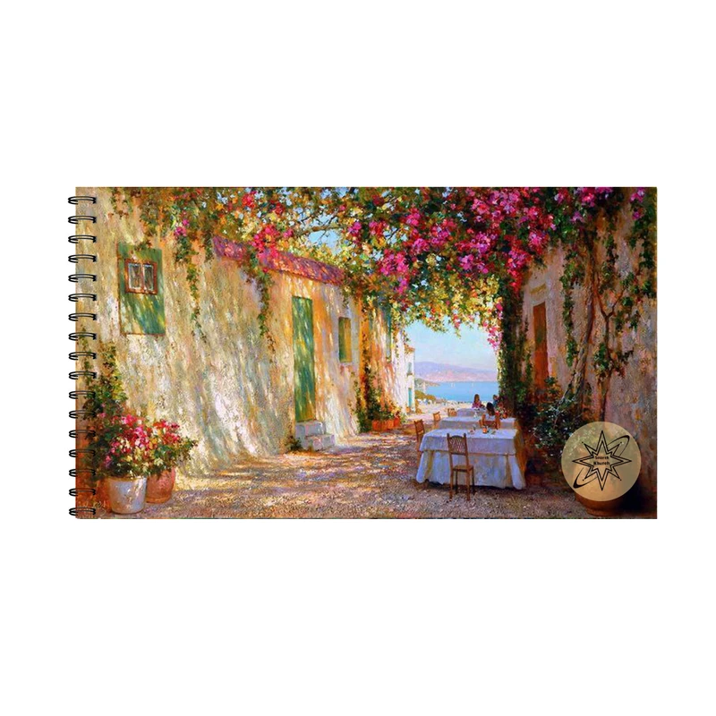 دفترچه آبرنگ 20 برگ ستاره خونه مدل کنار دریا کد a1