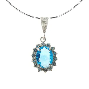 گردنبند نقره زنانه سلین کالا مدل ce-topaz5