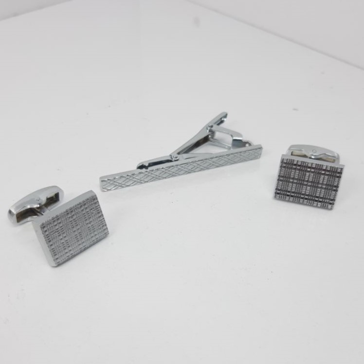 ست دکمه سردست و گیره کراوات مردانه مدل shatrange