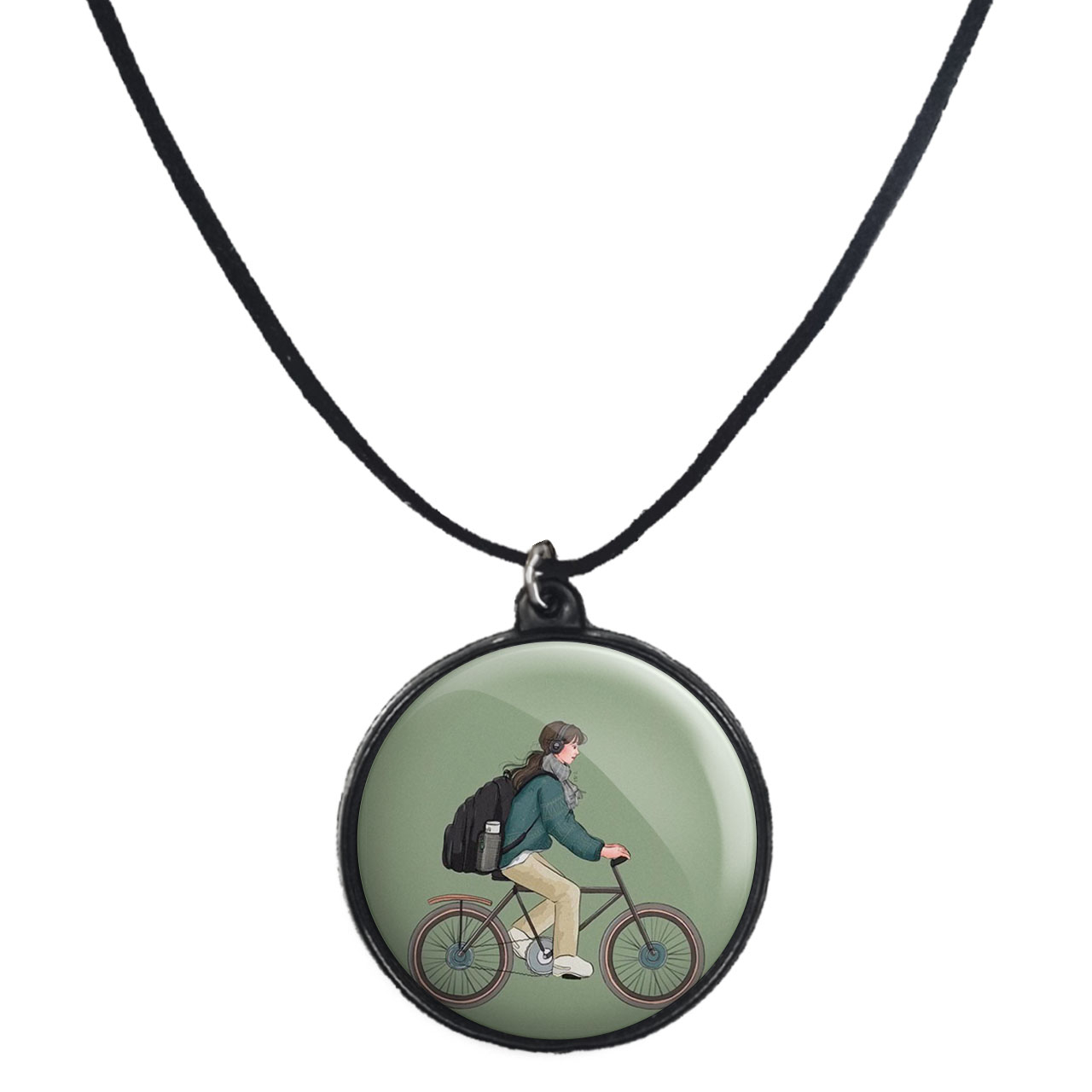 گردنبند پرمانه طرح دخترونه کد pmb.23394 مدل دو طرفه